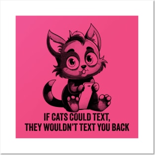 If Cats Could Text Posters and Art